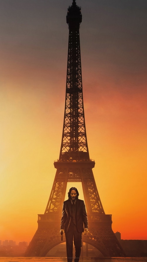 John Wick: Chapter 4 - Keanu Reeves at Eiffel Tower