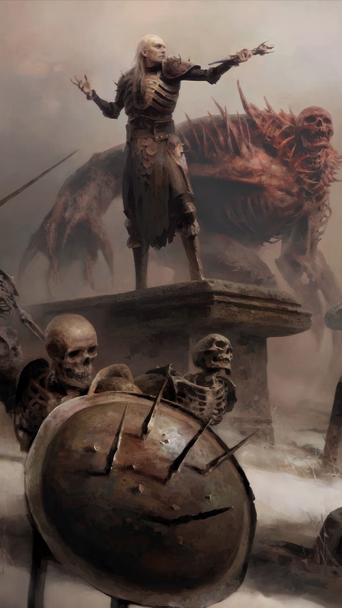 Diablo IV Necromancer with Skeleton Army