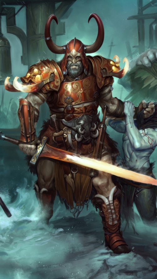 Diablo IV Barbarian in Battle