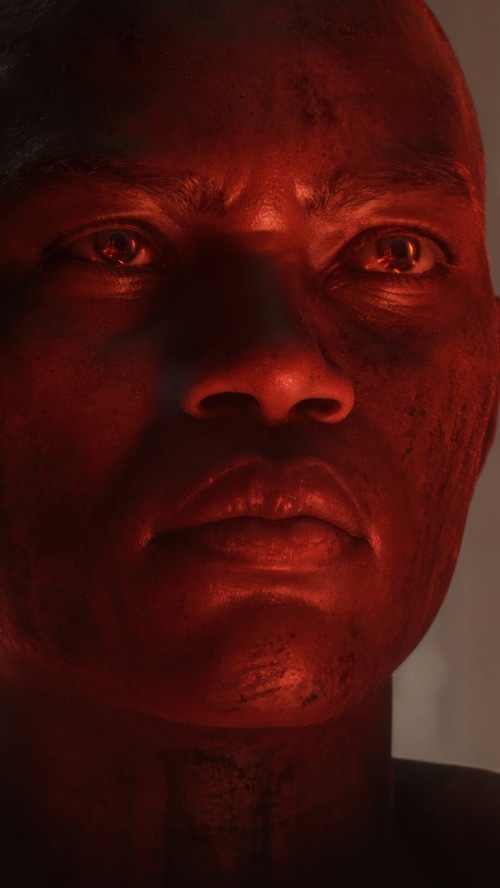 Diablo IV close-up portrait of a man