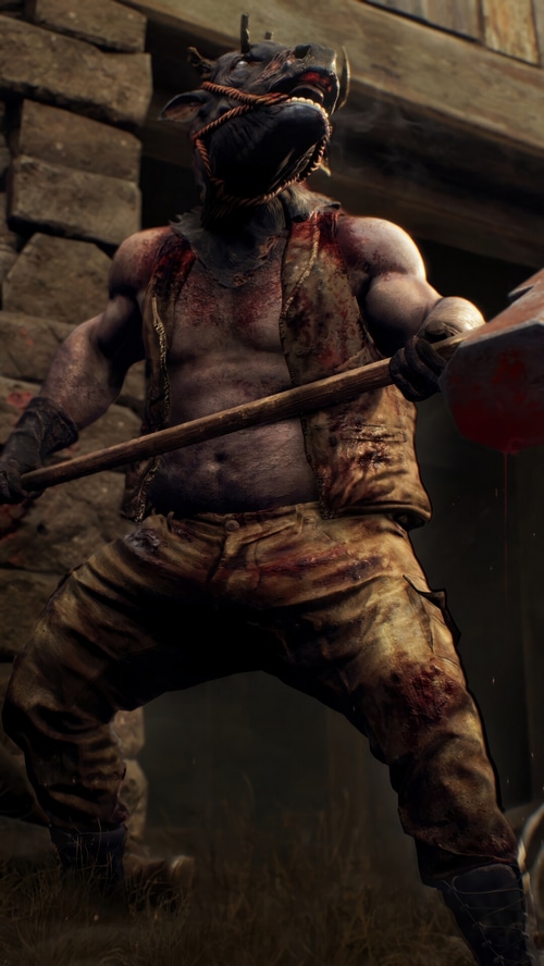 Resident Evil 4 Remake enemy with bull mask and hammer