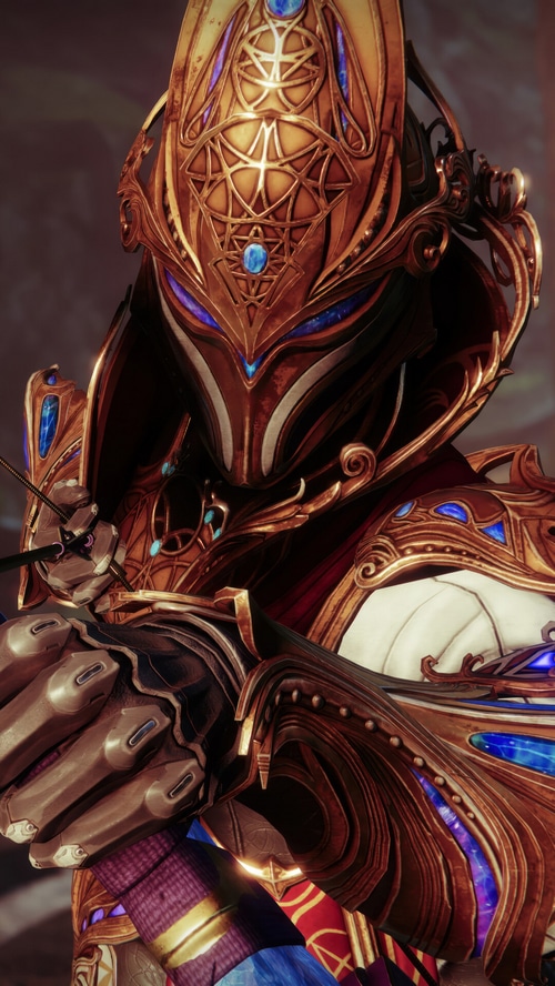 Destiny 2 Hunter in ornate golden armor