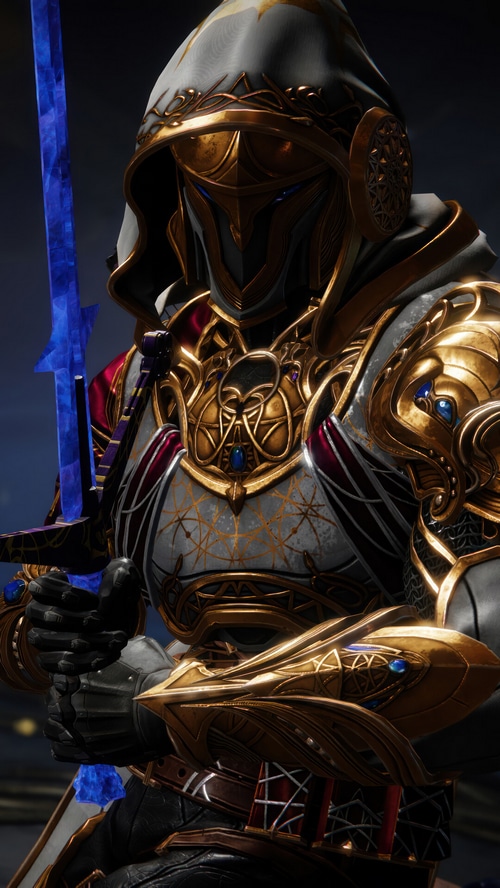 Destiny 2 Guardian with a blue sword