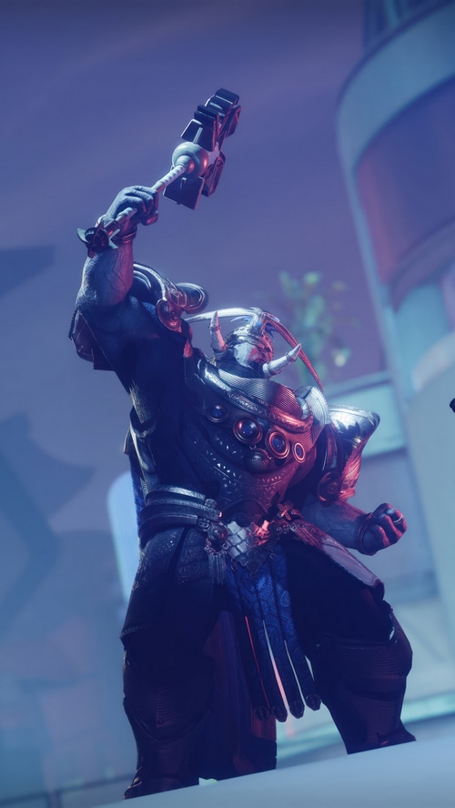 Cabal Warlord with Hammer in Destiny 2