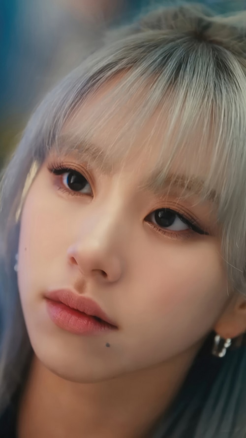 Chaeyoung from TWICE close-up portrait