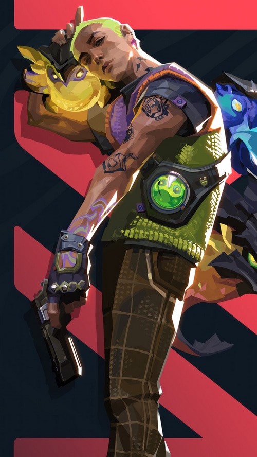 Gekko from Valorant with his pet