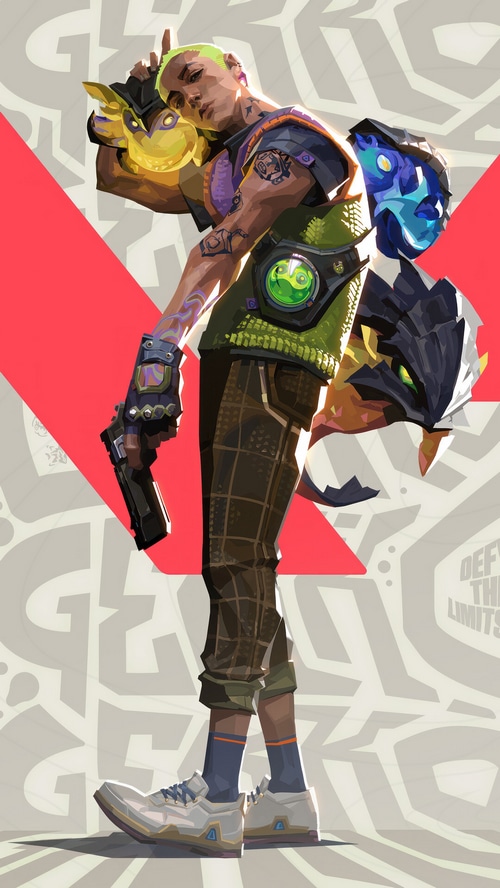Gekko from Valorant with his creatures
