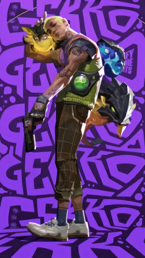 Gekko from Valorant with his creatures