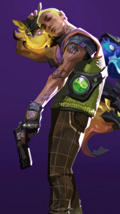 Gekko from Valorant with his creature