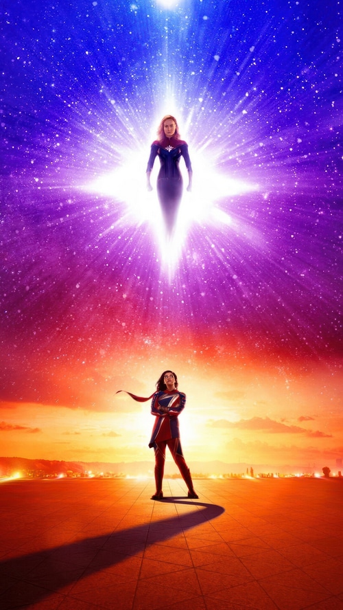 The Marvels: Captain Marvel and Ms. Marvel in Space