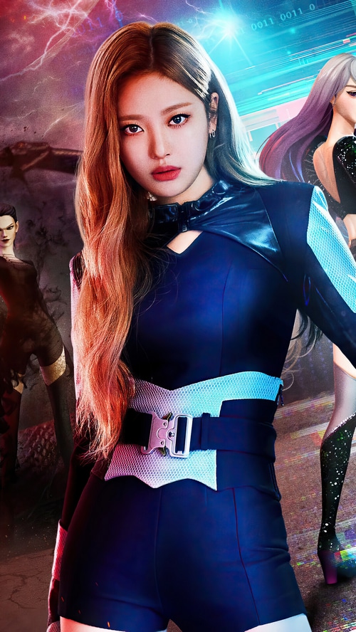 Ningning from Aespa in a futuristic outfit