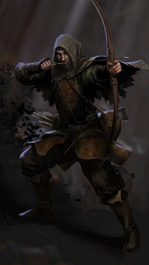 Dark and Darker Ranger aiming a bow