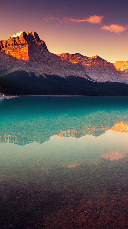 Banff National Park Mountain Lake Reflection