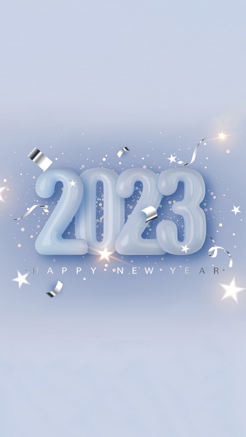 Happy New Year 2023 with Confetti