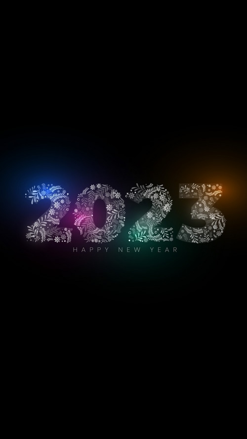Happy New Year 2023 Floral Design