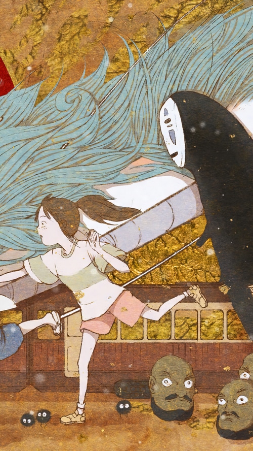 Spirited Away Characters on a Train