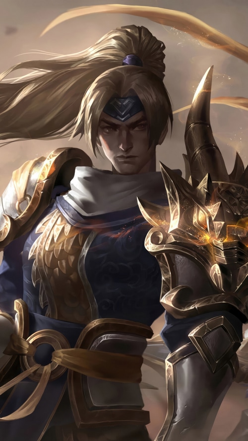 Xin Zhao Golden Chroma Splash Art League of Legends
