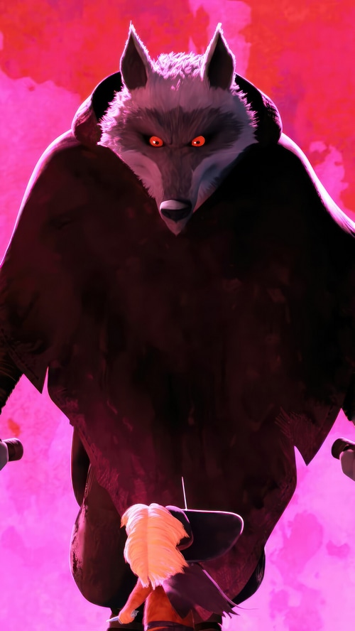 Death the Wolf and Kitty Softpaws in Puss in Boots: The Last Wish