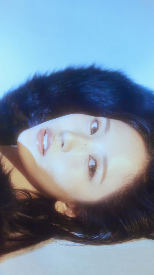 Mina from TWICE with dark fur