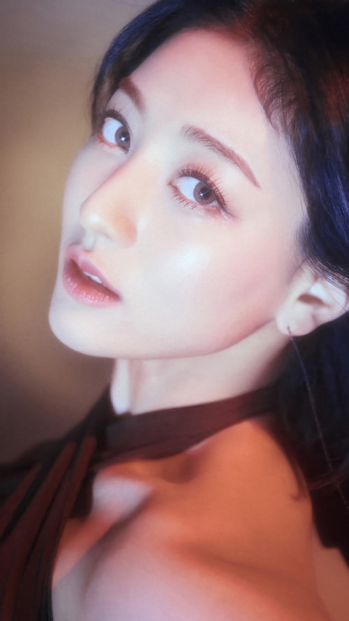 Jihyo from TWICE posing for a photo