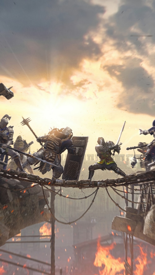 Warhaven game battle on a bridge