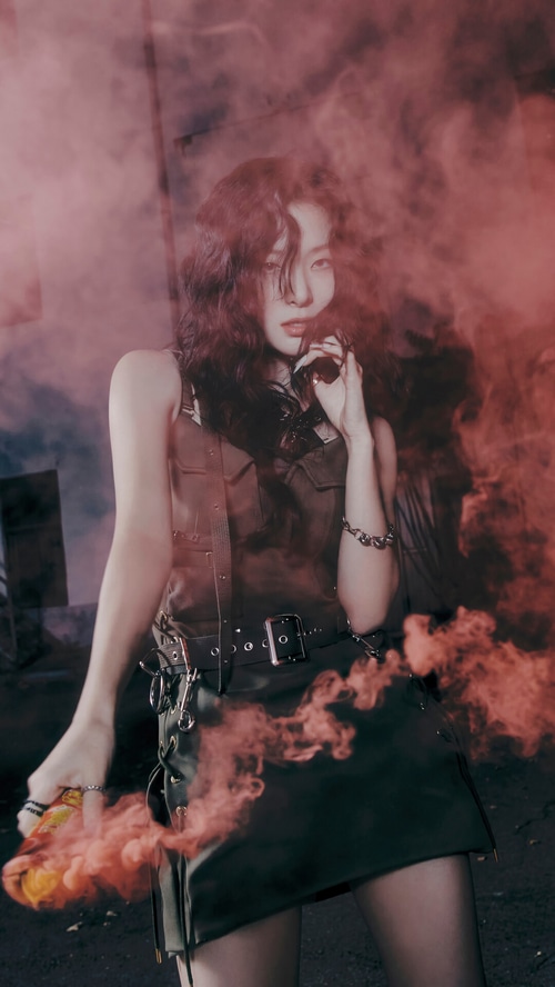 Seulgi from GOT The Beat - Girls On Top with smoke