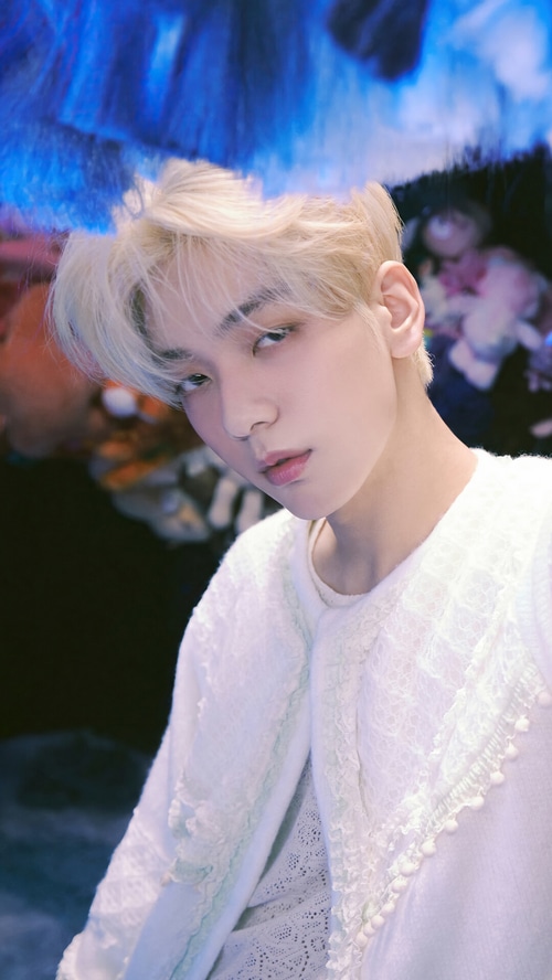 Soobin from TXT in white lace outfit