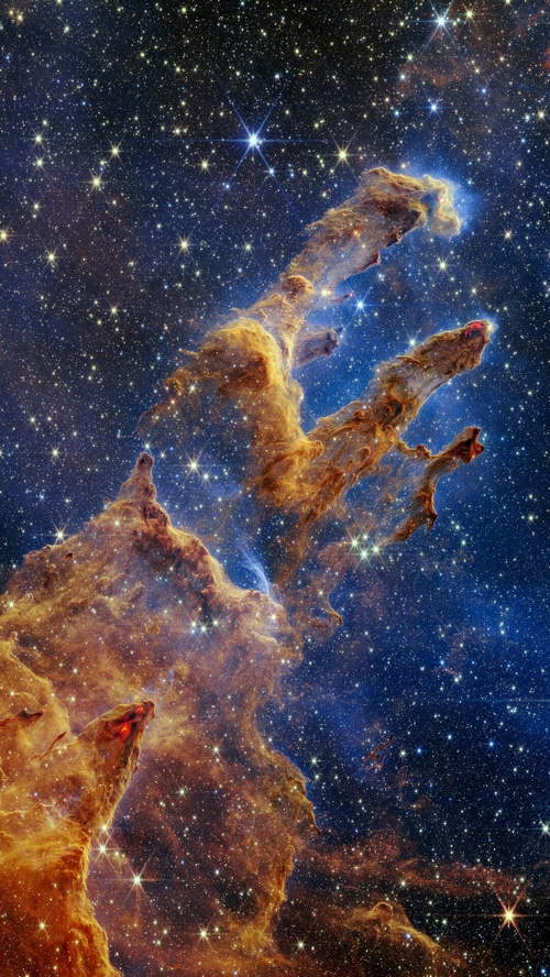Pillars of Creation Nebula in Space