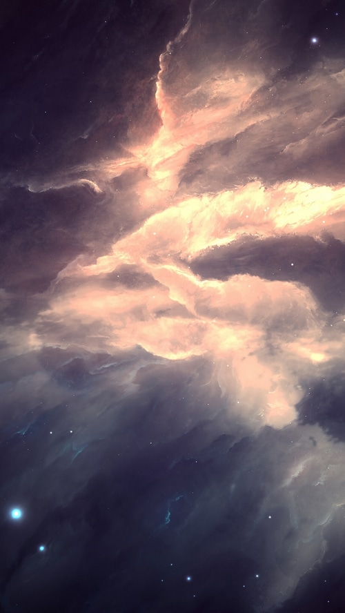 Nebula and stars in deep space