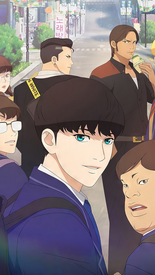 Lookism Anime Characters on a Street