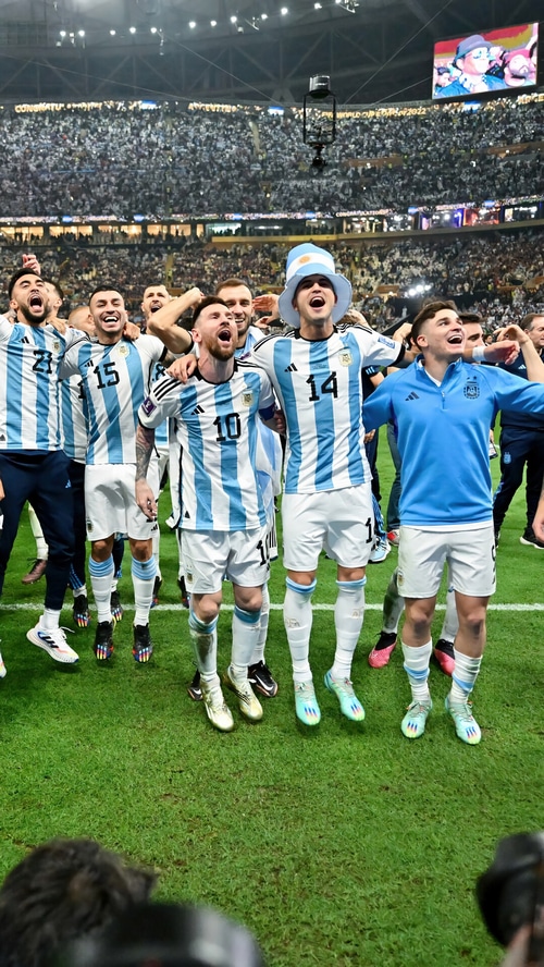 Argentina Football Team Celebrating Victory