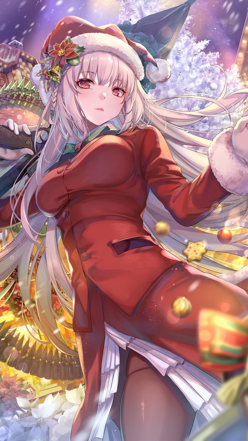 Florence Nightingale in Christmas Outfit with Rifle