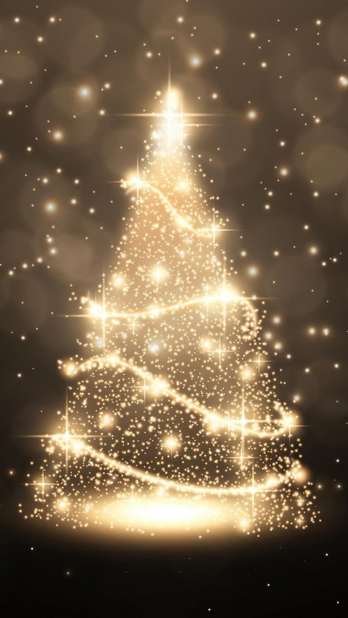 Glowing Christmas Tree with Twinkling Lights