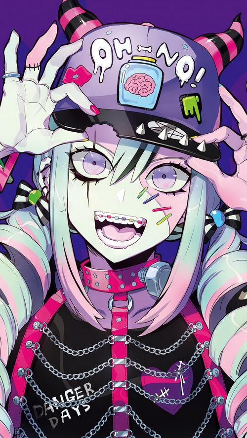 Zombie Anime Girl with "OH NO!" Hat