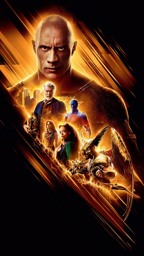 Black Adam Movie Poster with Dwayne Johnson