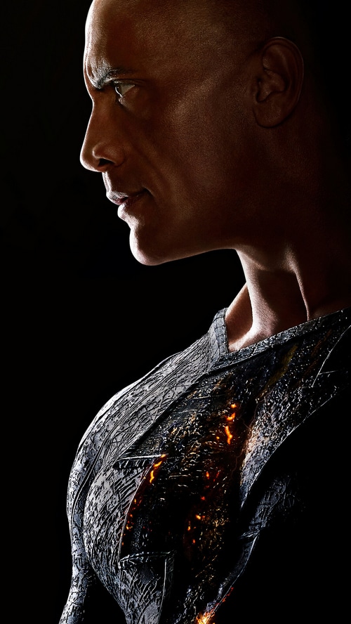 Black Adam Movie Poster with Dwayne Johnson