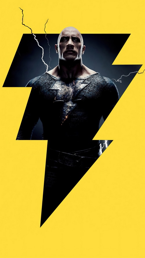 Black Adam Movie Poster with Dwayne Johnson