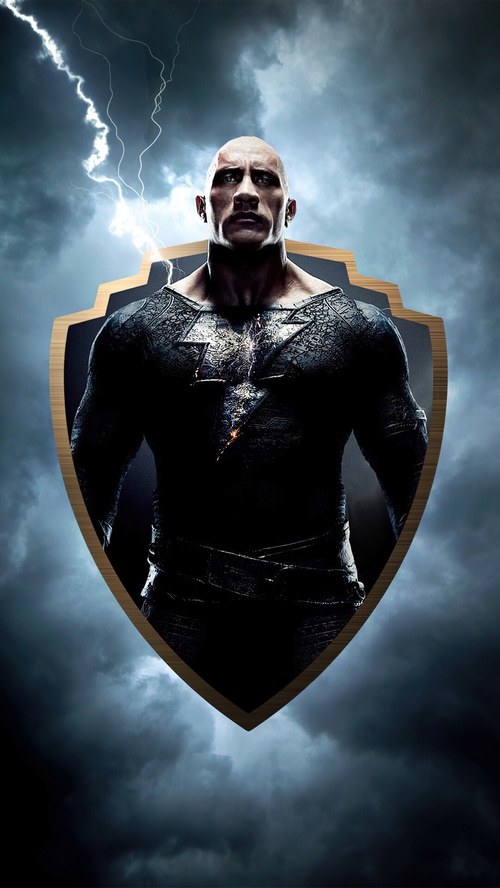 Black Adam Movie Poster with Dwayne Johnson