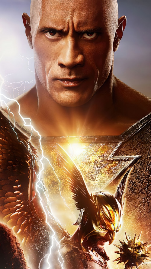 Black Adam Movie Poster with Dwayne Johnson