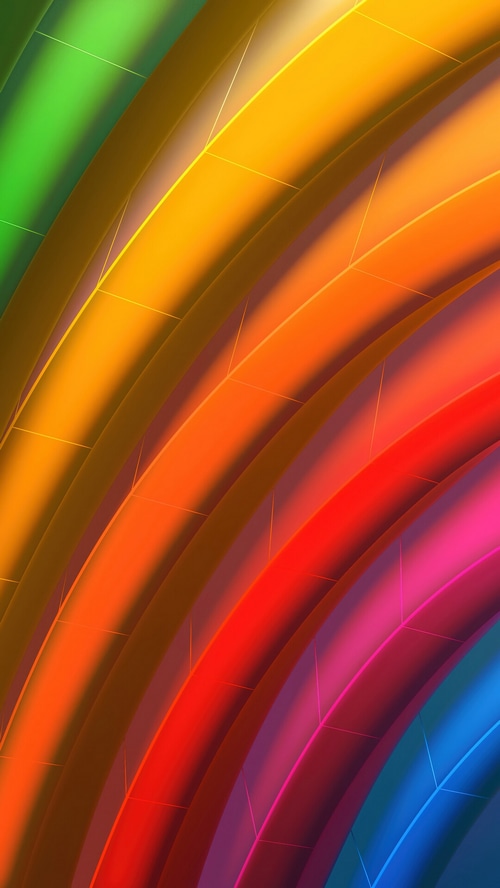 Abstract colorful rainbow stripes on iPhone 14