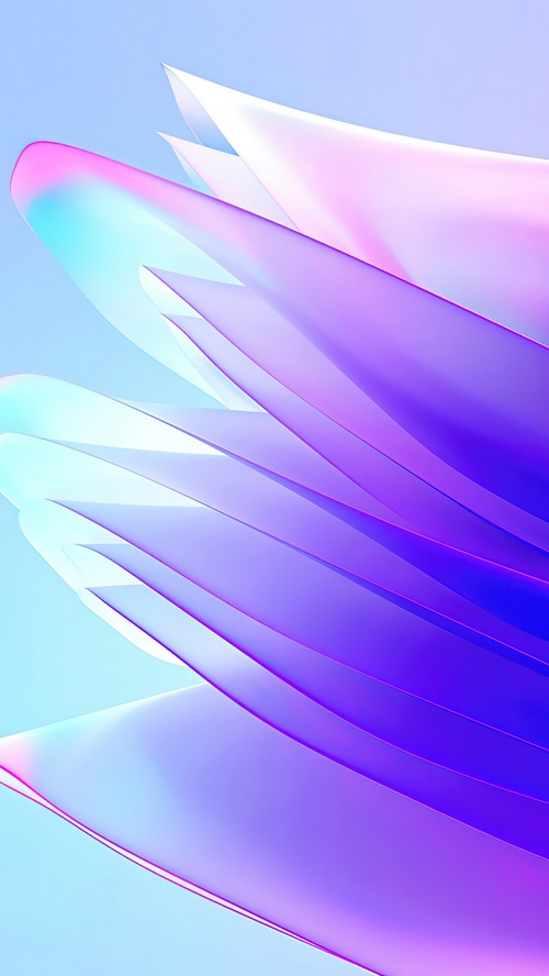 Abstract purple and blue flowing shapes