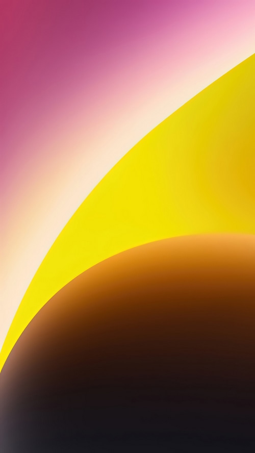 Abstract yellow and pink gradient with curved shapes