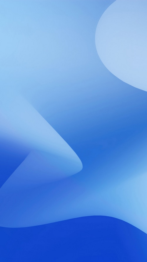 Abstract blue shapes on iPhone 14 iOS 16