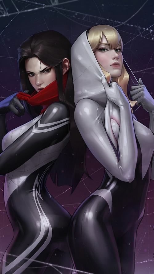 Silk and Spider-Gwen from Marvel Comics