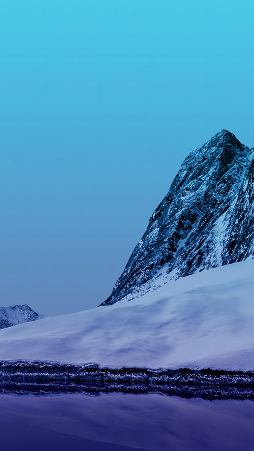 Samsung wallpaper with icy mountains