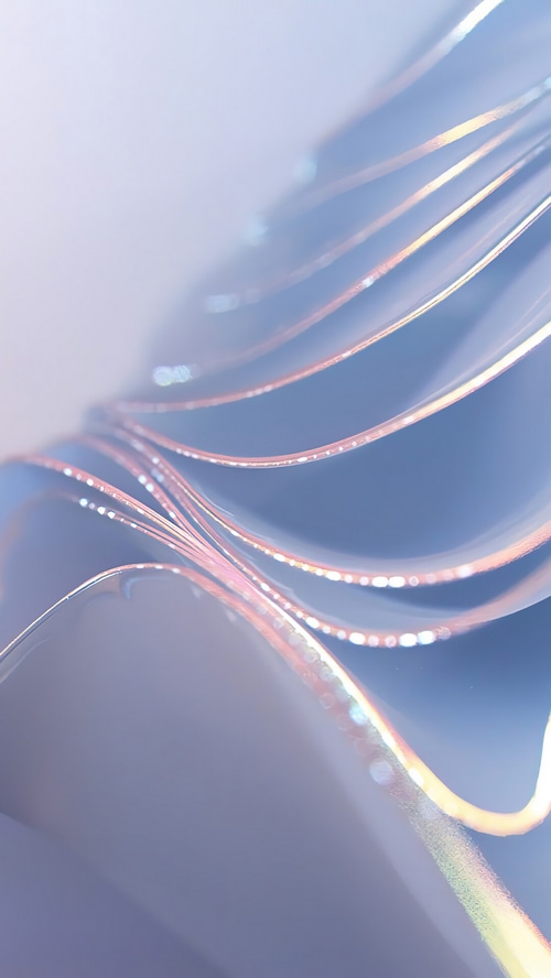 Windows 11 abstract digital art with iridescent waves