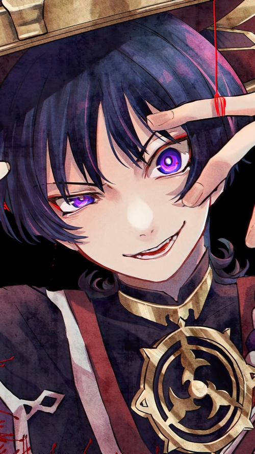 Genshin Impact: Scaramouche with purple eyes