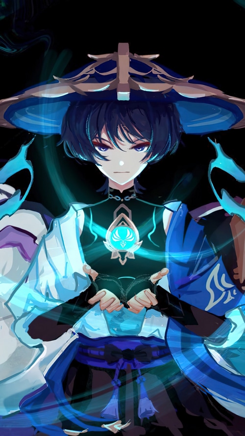 Genshin Impact Wanderer Scaramouche Art
