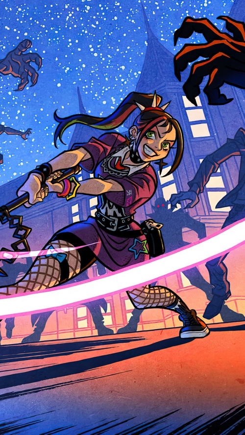 Fortnite Helsie Skin Fighting Zombies