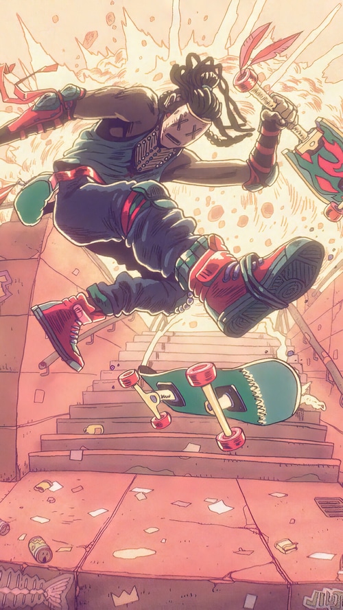 Fortnite Air Walker Skin with Skateboards